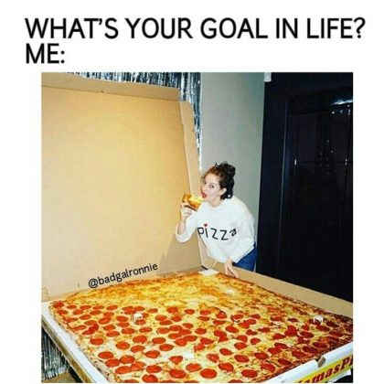 Giant pizza in pizza box meme
